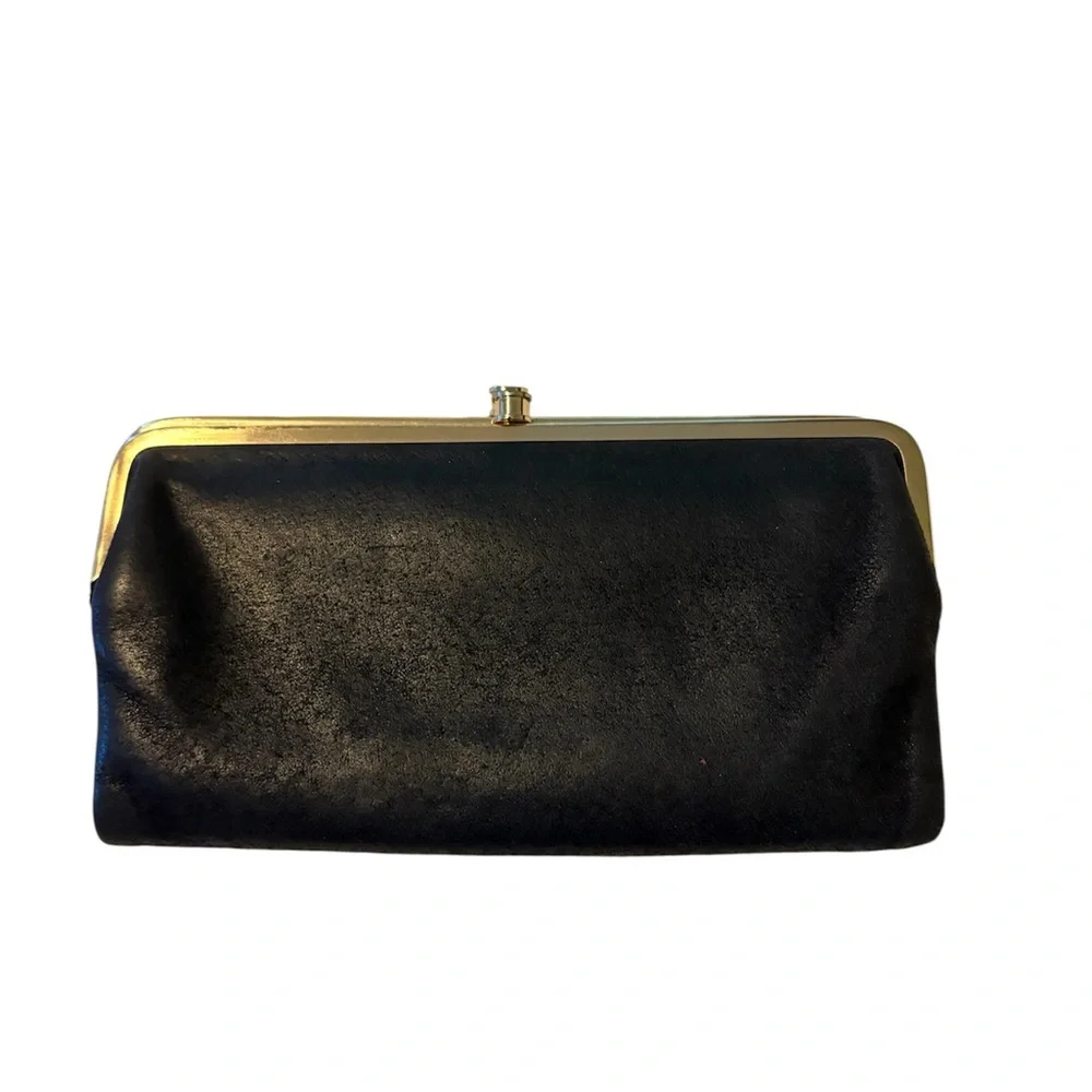 HOBO Black and Gold Clutch - Picture 1 of 6